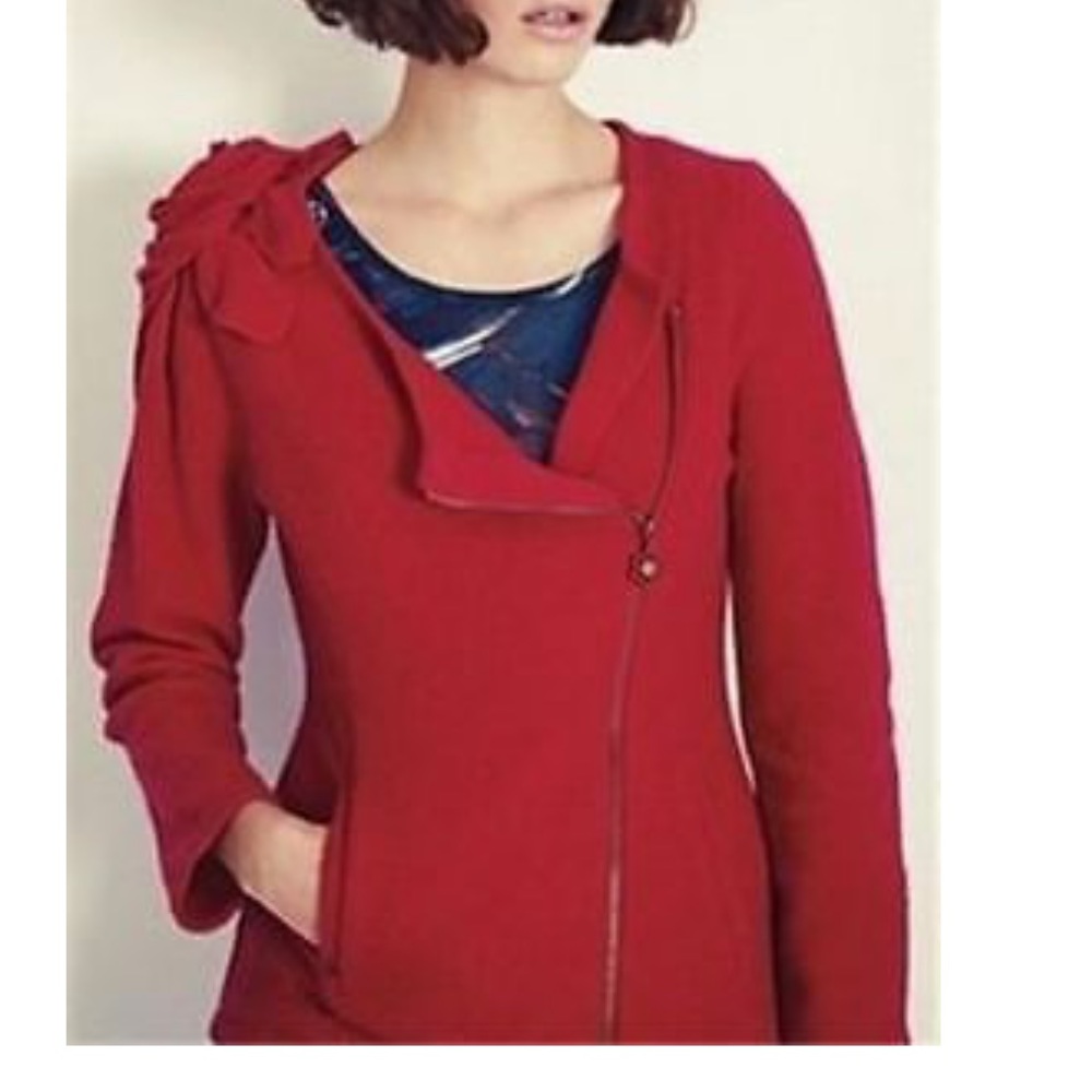 Anthro Sleeping On snow Magenta Rose Jacket S - Picture 1 of 8
